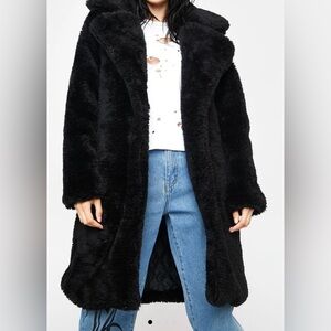 MIDNIGHT LEADING YOU ON FAUX FUR COAT